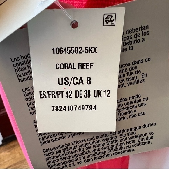 Kasper Coral Dress Suit Women's (Size 12 Dress) (Size 8 Jacket) 2pc Set $208 NWT - Picture 5 of 16